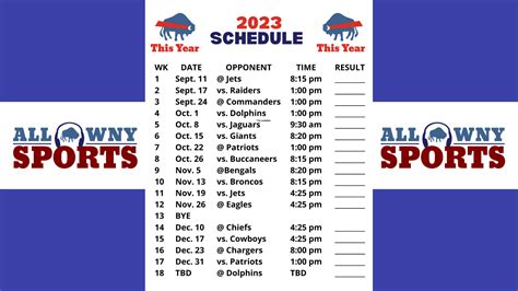 buffalo bills football schedule 2023 2023